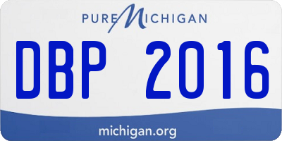 MI license plate DBP2016