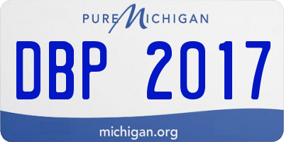 MI license plate DBP2017
