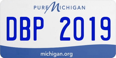 MI license plate DBP2019