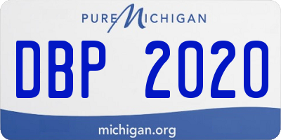 MI license plate DBP2020