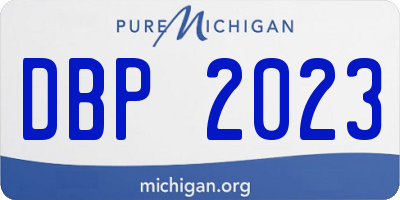 MI license plate DBP2023