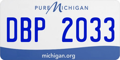 MI license plate DBP2033