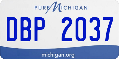 MI license plate DBP2037