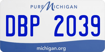 MI license plate DBP2039