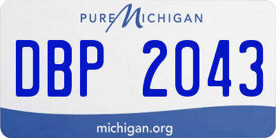 MI license plate DBP2043