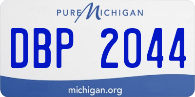 MI license plate DBP2044