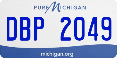 MI license plate DBP2049