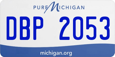 MI license plate DBP2053