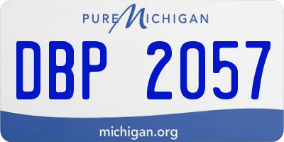 MI license plate DBP2057