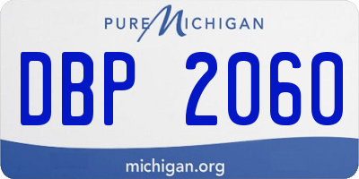 MI license plate DBP2060