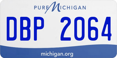 MI license plate DBP2064