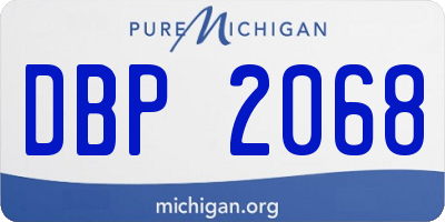 MI license plate DBP2068