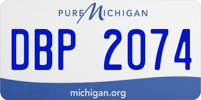 MI license plate DBP2074