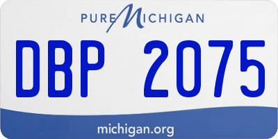 MI license plate DBP2075