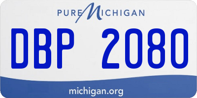 MI license plate DBP2080