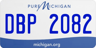 MI license plate DBP2082