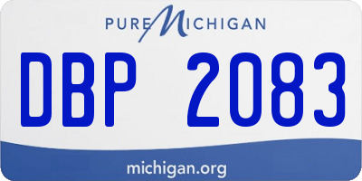 MI license plate DBP2083