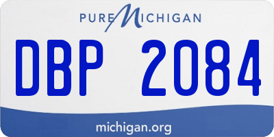 MI license plate DBP2084