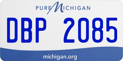 MI license plate DBP2085