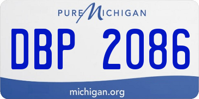 MI license plate DBP2086