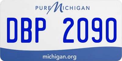 MI license plate DBP2090