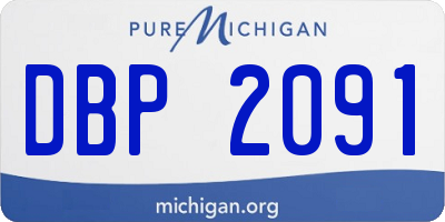 MI license plate DBP2091