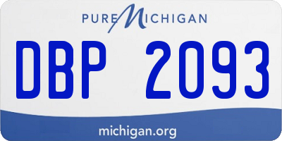 MI license plate DBP2093