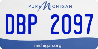 MI license plate DBP2097