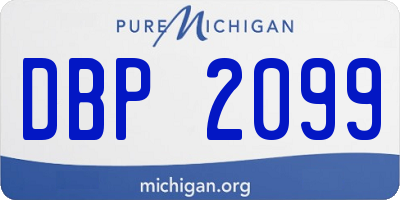 MI license plate DBP2099
