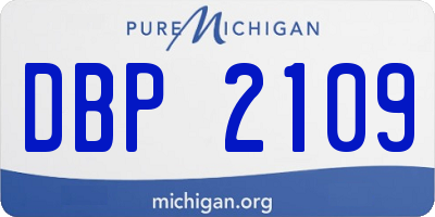 MI license plate DBP2109