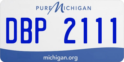 MI license plate DBP2111