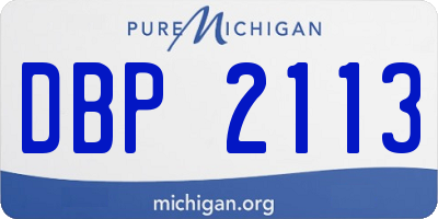 MI license plate DBP2113