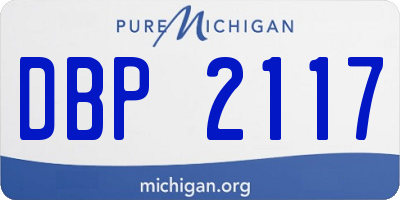 MI license plate DBP2117