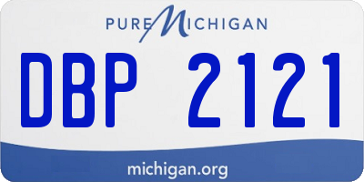 MI license plate DBP2121