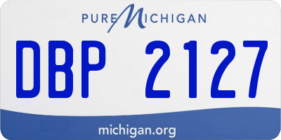 MI license plate DBP2127