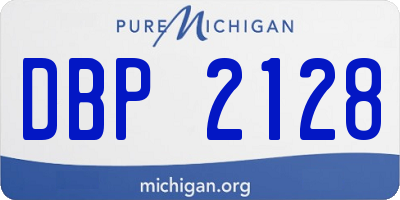 MI license plate DBP2128