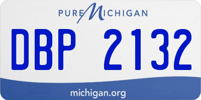 MI license plate DBP2132