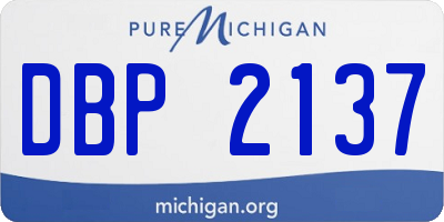 MI license plate DBP2137