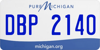 MI license plate DBP2140