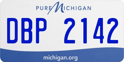 MI license plate DBP2142