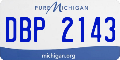 MI license plate DBP2143