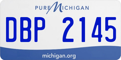 MI license plate DBP2145