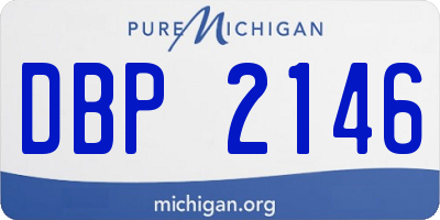 MI license plate DBP2146