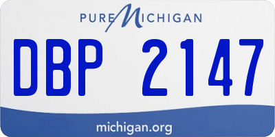 MI license plate DBP2147