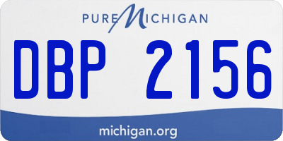 MI license plate DBP2156