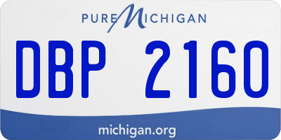 MI license plate DBP2160