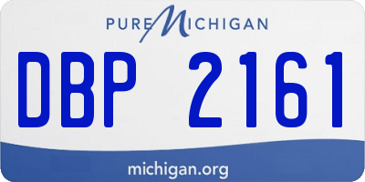 MI license plate DBP2161