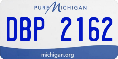 MI license plate DBP2162