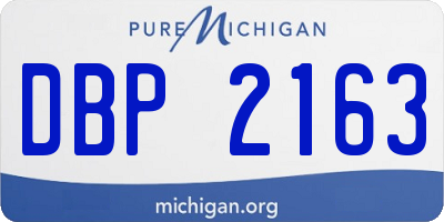 MI license plate DBP2163