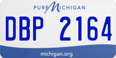 MI license plate DBP2164